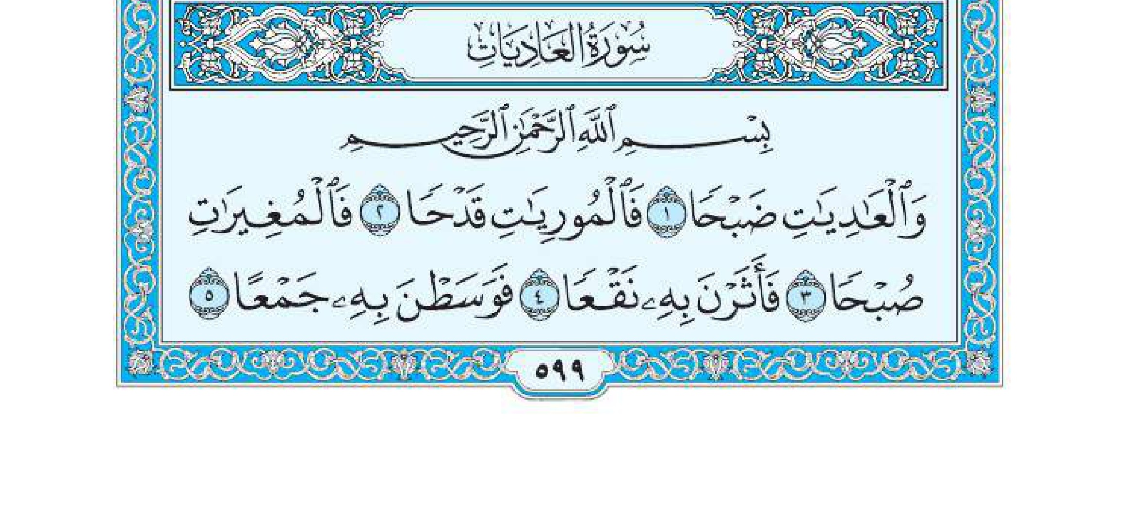 سورة العاديات 1