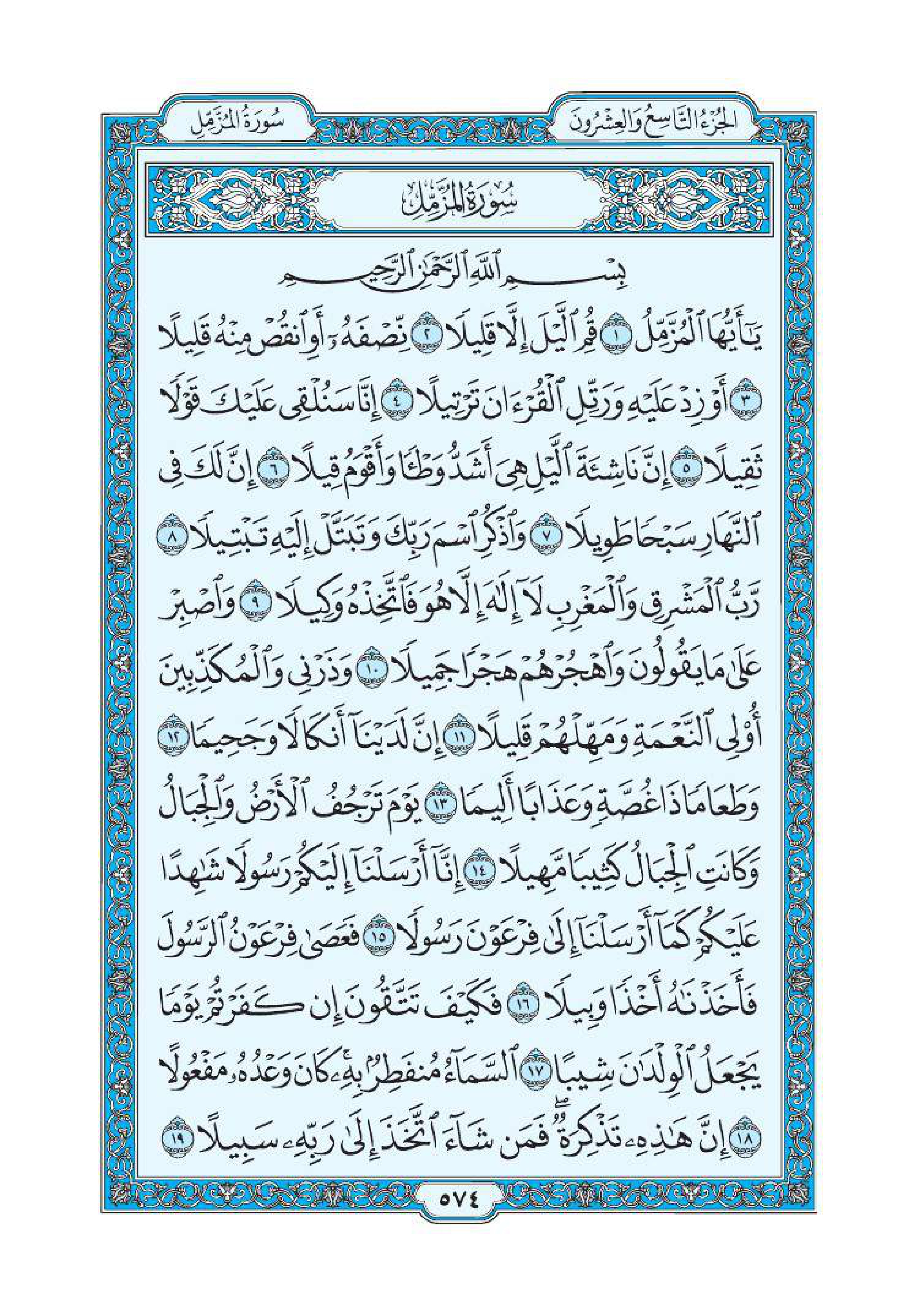 سورة المزمل 1