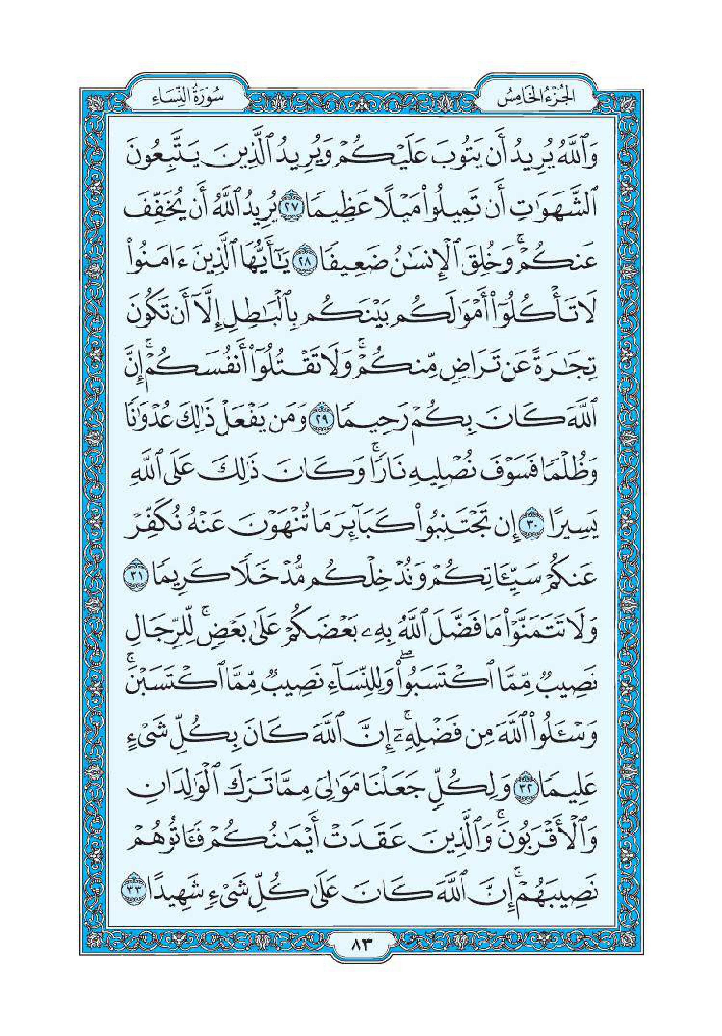 سورة النساء 7