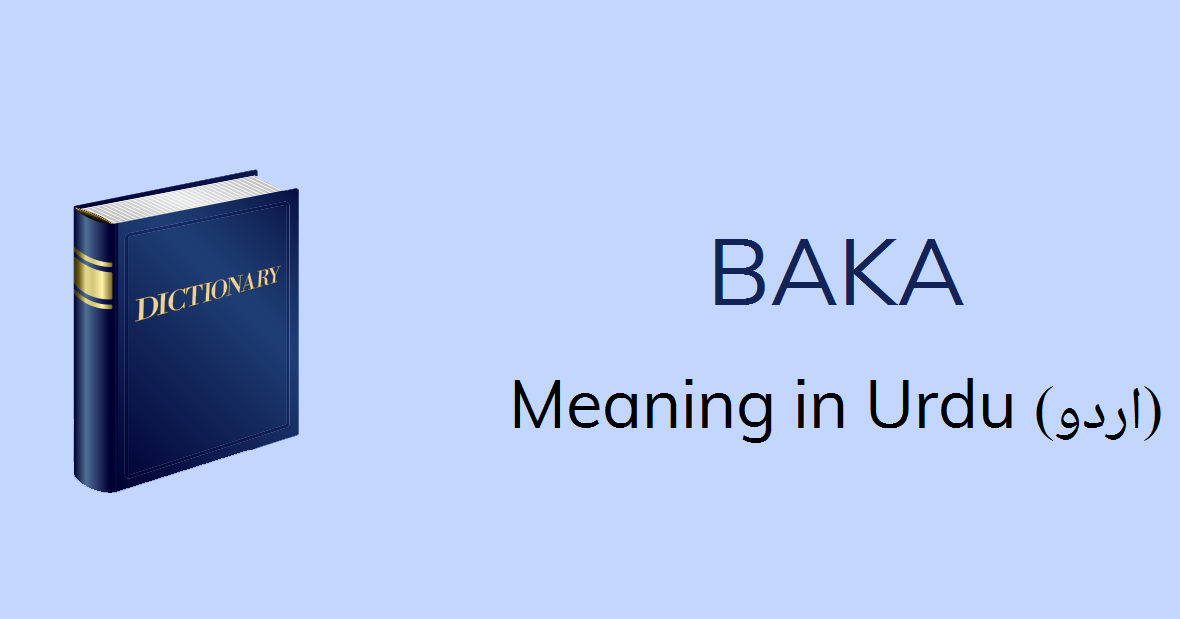 Baka Meaning in Urdu with 3 Definitions and Sentences