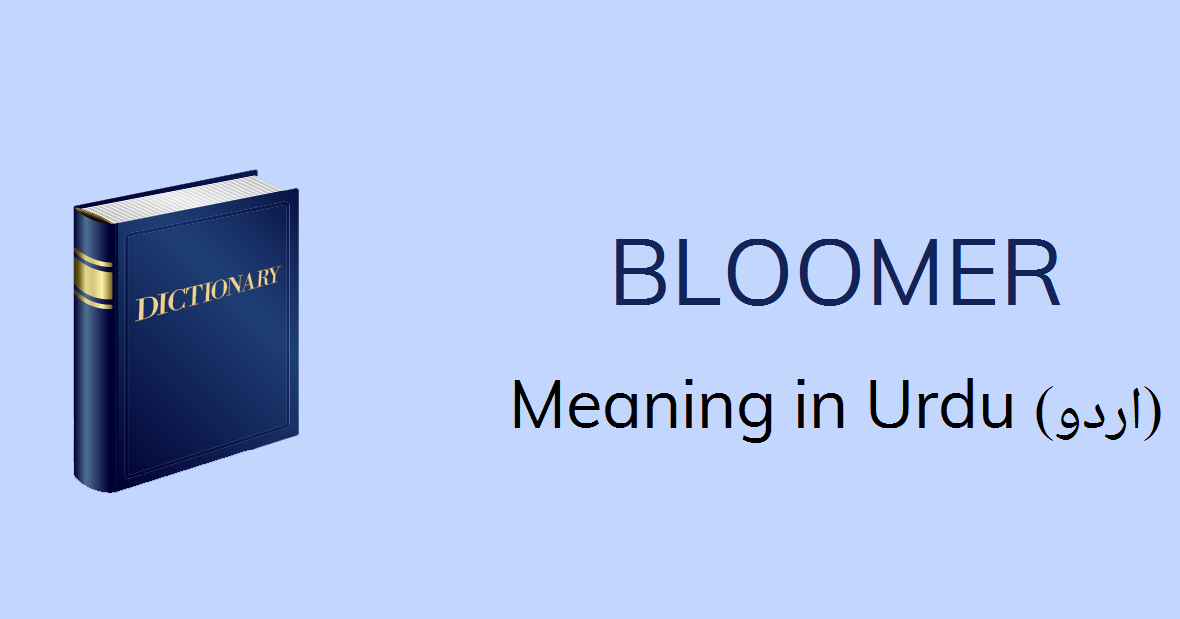 Bloomer Meaning in Urdu with 1 Definitions and Sentences