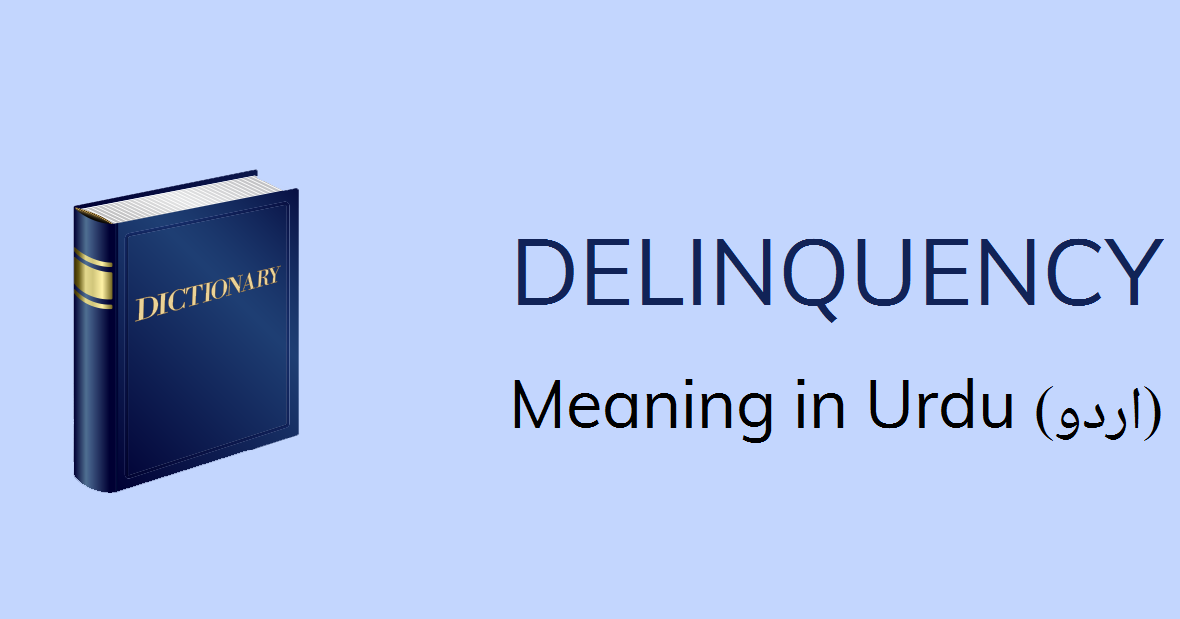 Delinquency Meaning In Urdu Delinquency Definition English To Urdu