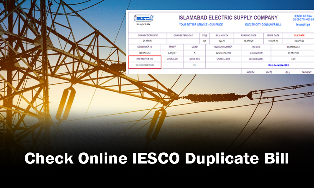 IESCO Duplicate Bill November 2025- Check Online IESCO Bill