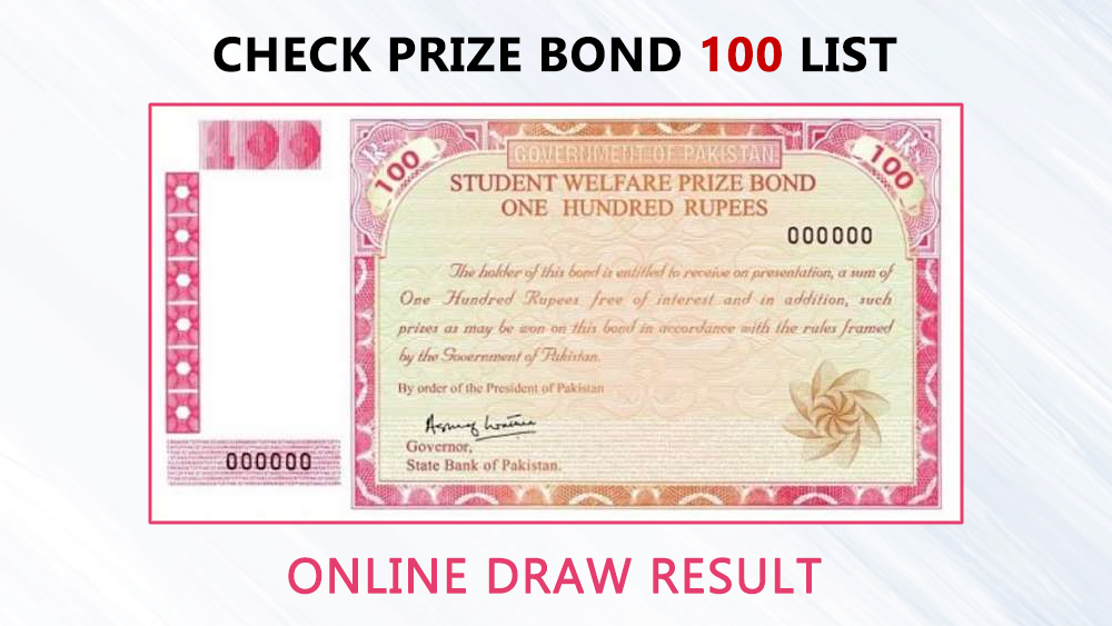100 Prize Bond List 2022 - Prize Bond Rs 100 Draw Result