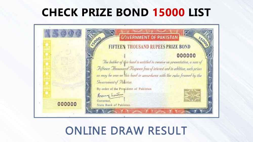 Prize Bond List 15000