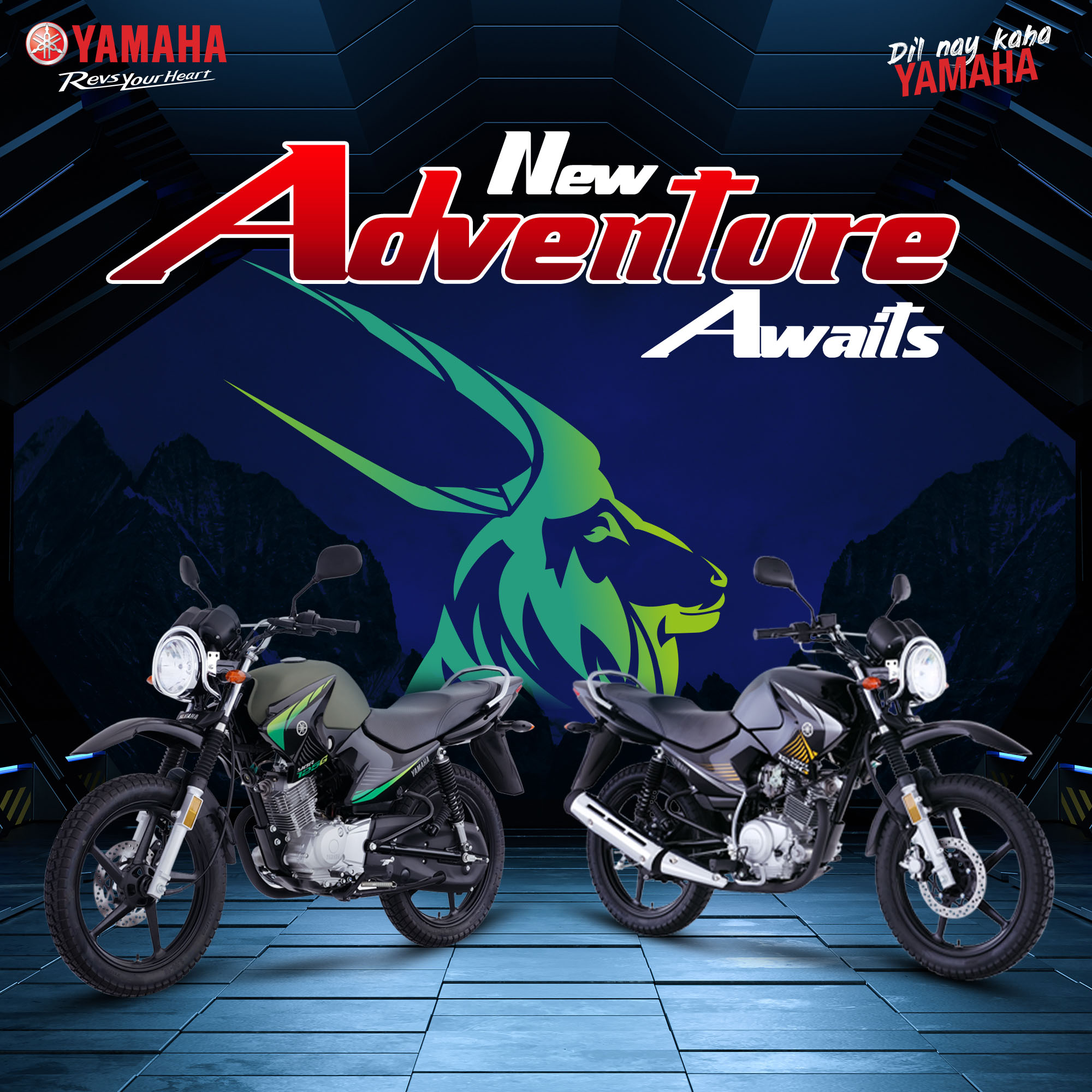 Markhor-Inspired Sticker for YBR 125G Bike