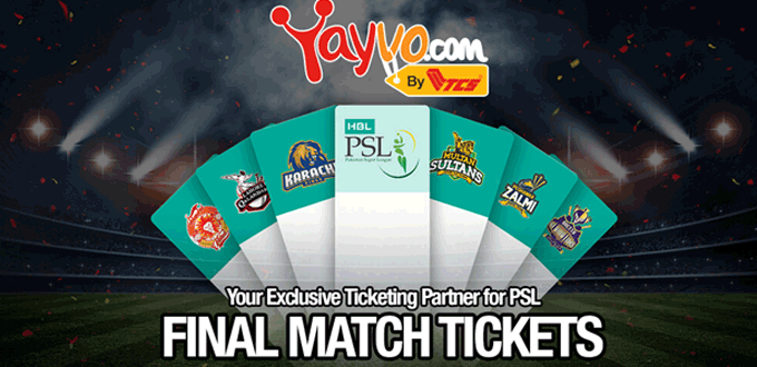 PSL 3 کے فائنل میچ کے ٹکٹ صرف Yayvo.com پر