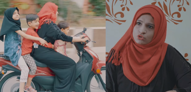 اسکوٹی چلانے والی یہ ماں اپنے فرائض کیسے انجام دیتی ہے