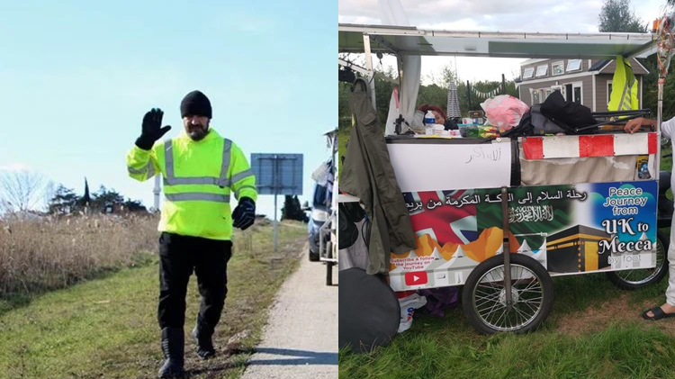 حج بیت اللہ کی سعادت حاصل کرنے کے شوق میں چھ ماہ سے پیدل سفر کرنے والے عاشق کی روداد