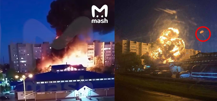 روسی جنگی طیارے کے عمارت سے ٹکرانے کی آخری لمحات کی ویڈیو