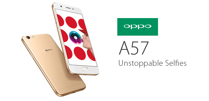 لگاتار سیلفی کے لیے OPPO A57 ٬ 16 میگا پکسل فرنٹ کیمرے کے ساتھ متعارف