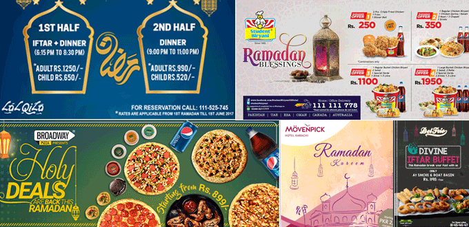 رمضان 2017: سحر و افطار کی بہترین اور منفرد ڈیل