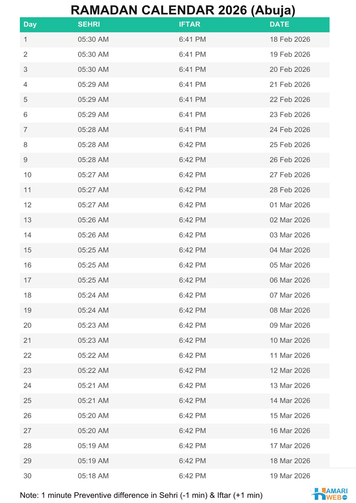 Nigeria-ramadan-calendar