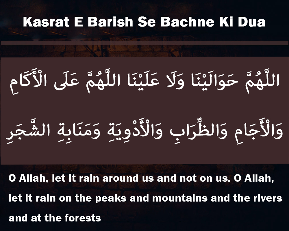 Dua When Rain Exceeds The Limits