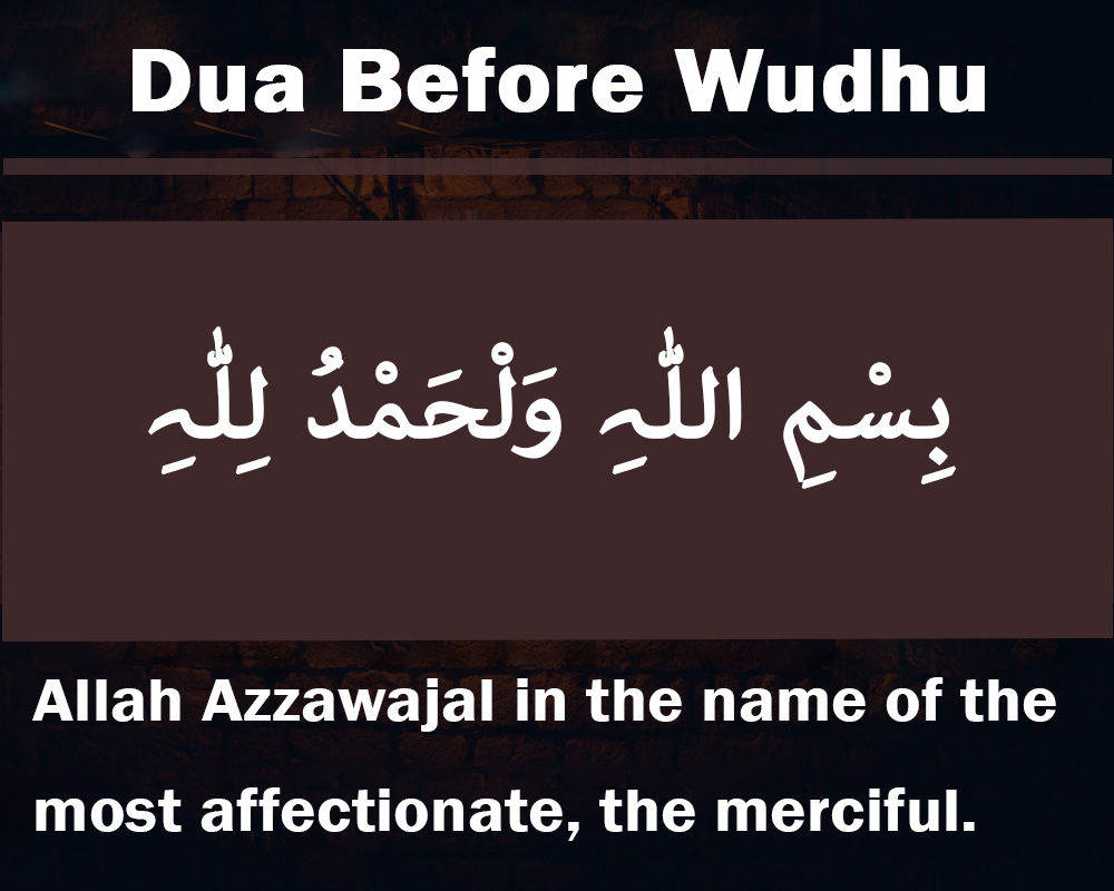 Dua Before Wudhu (Ablution)