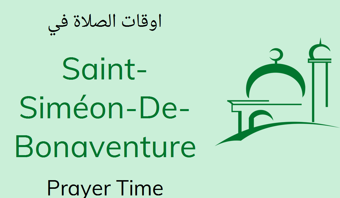 Saint siméon de bonaventure Prayer Times Today Salah, Namaz Timings