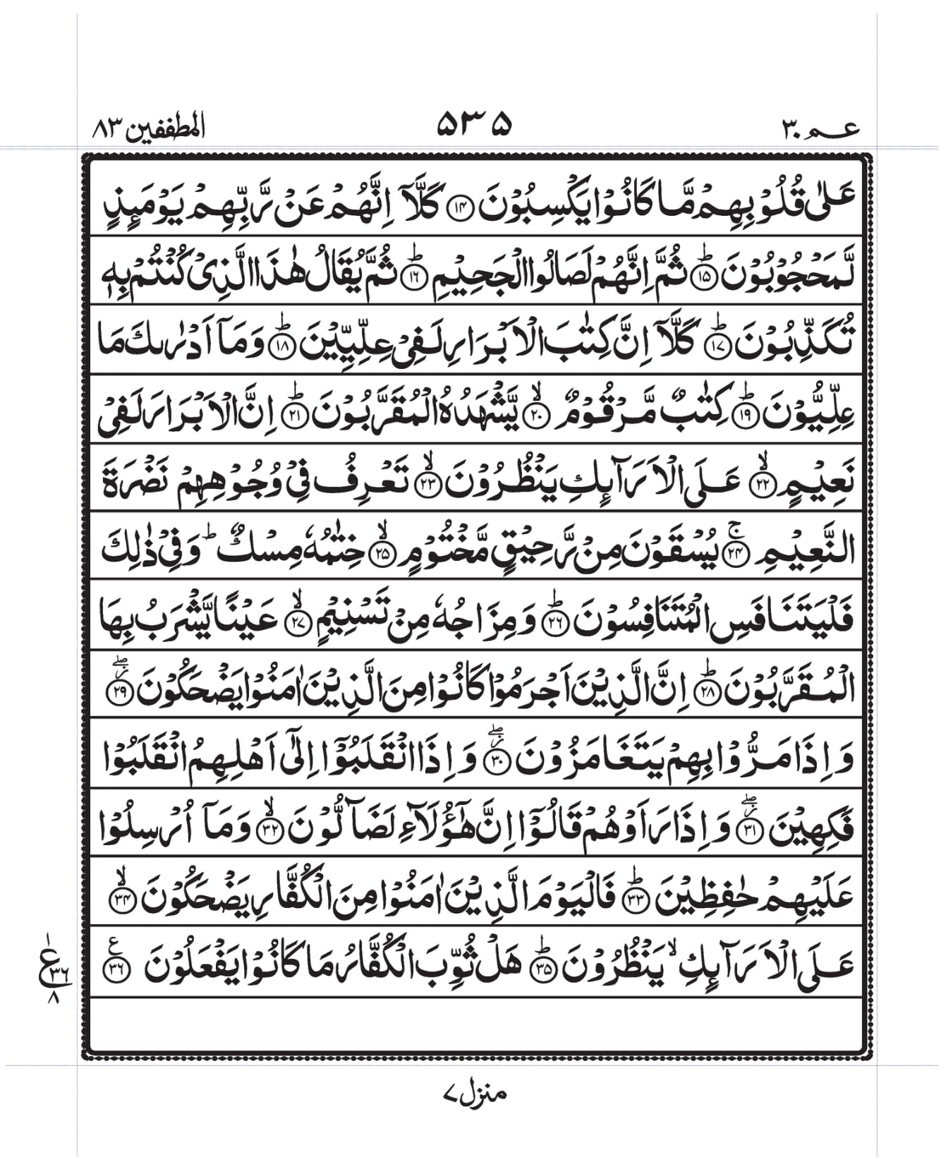 Surah Mutaffifin Eng PDF - Download Eng Translation PDF