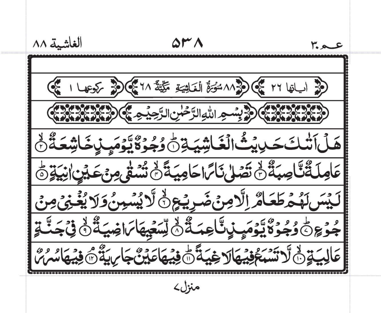 Surah Ghashiya Online Download Translation PDF