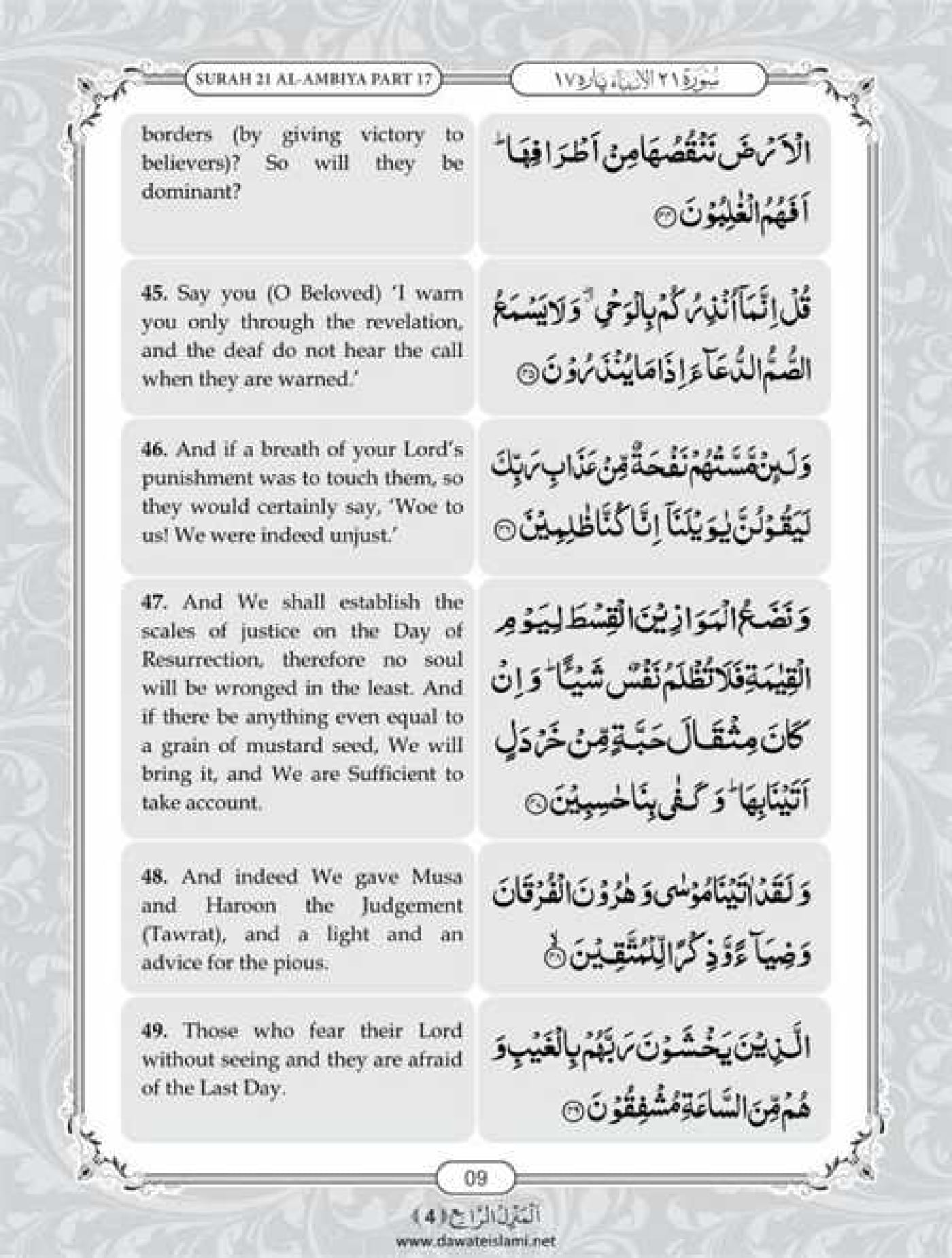 Surah Anbiya English PDF - Online Download English Translation PDF