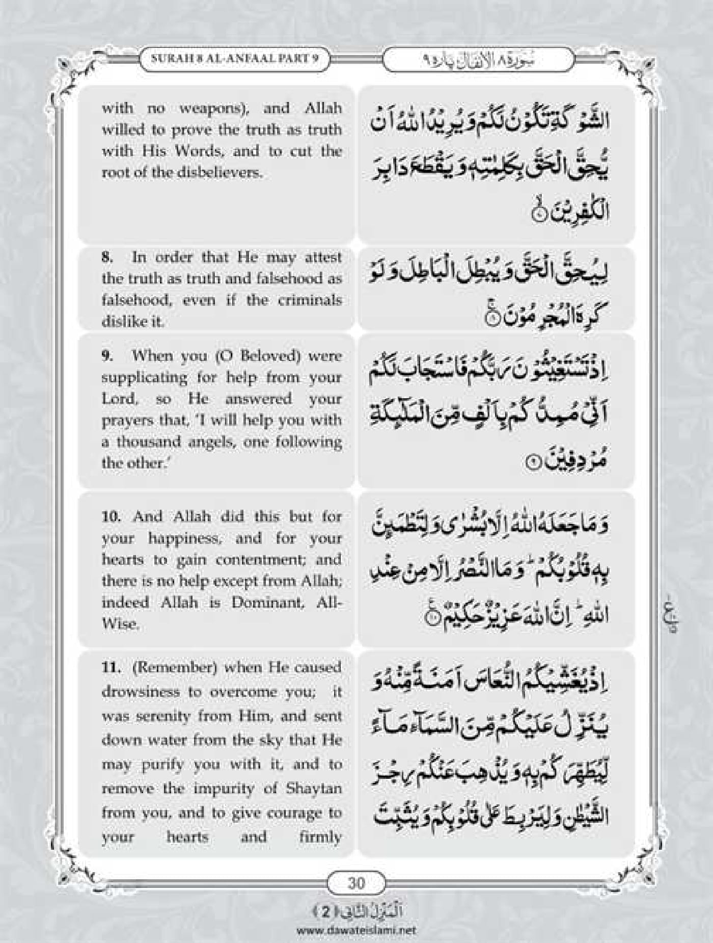 Surah Anfal English PDF - Online Download English Translation PDF