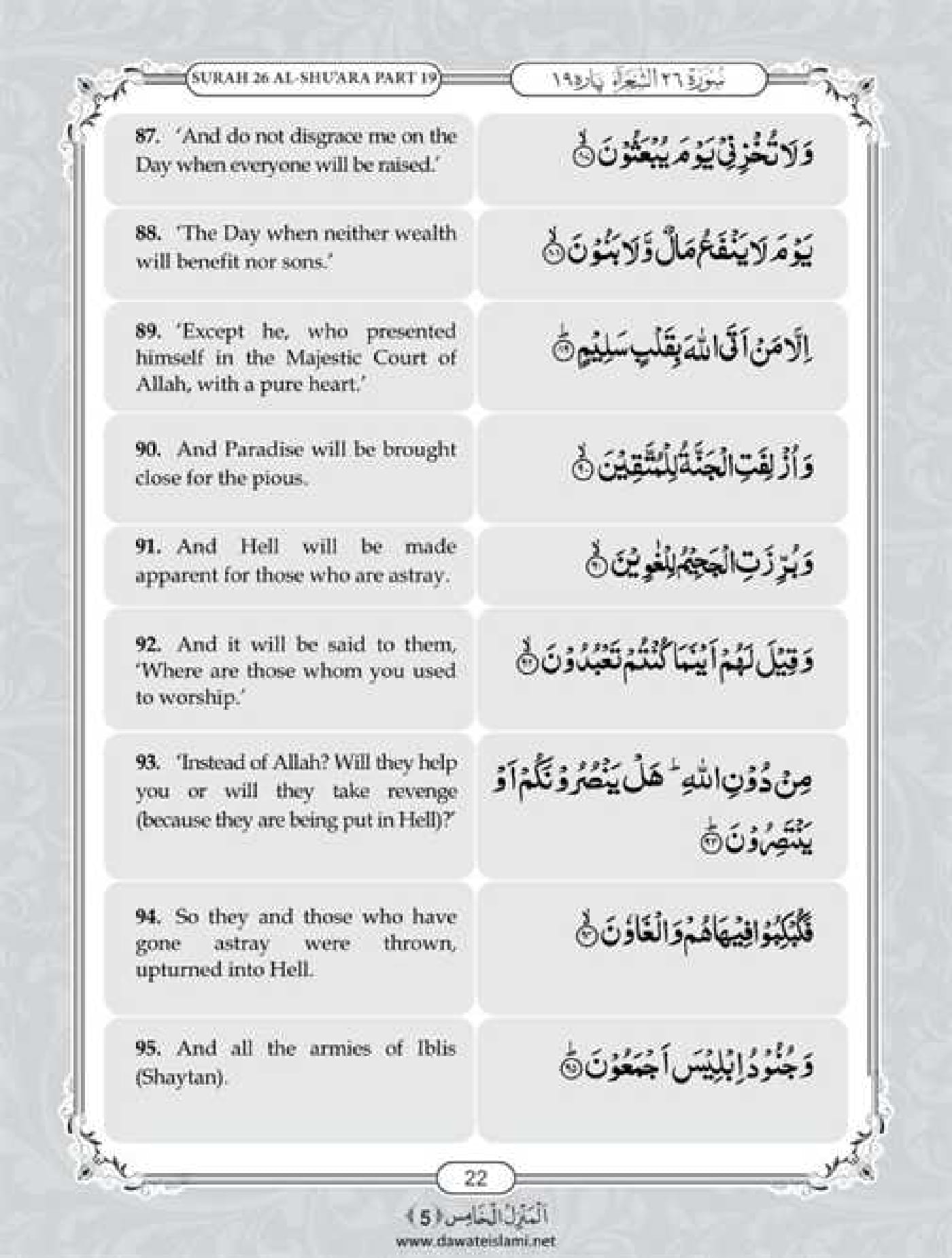 Surah Ash Shuara English PDF - Online Download English Translation PDF