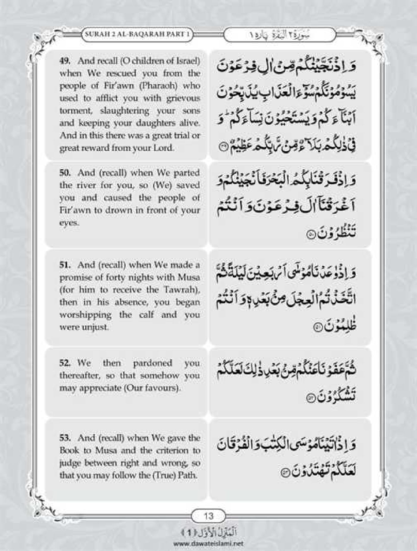 Surah Baqarah English PDF - Online Download English Translation PDF