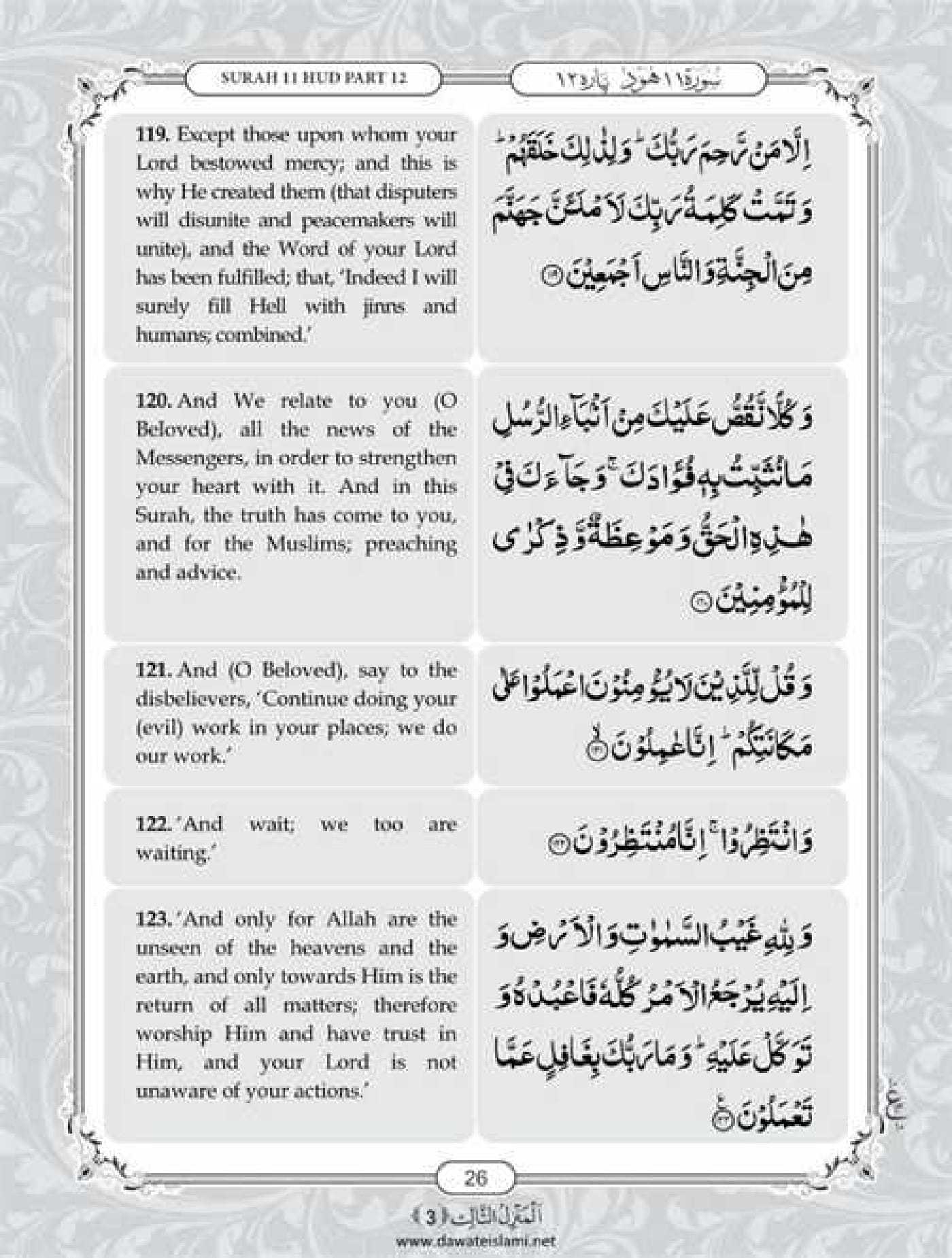 Surah Hud English PDF - Online Download English Translation PDF