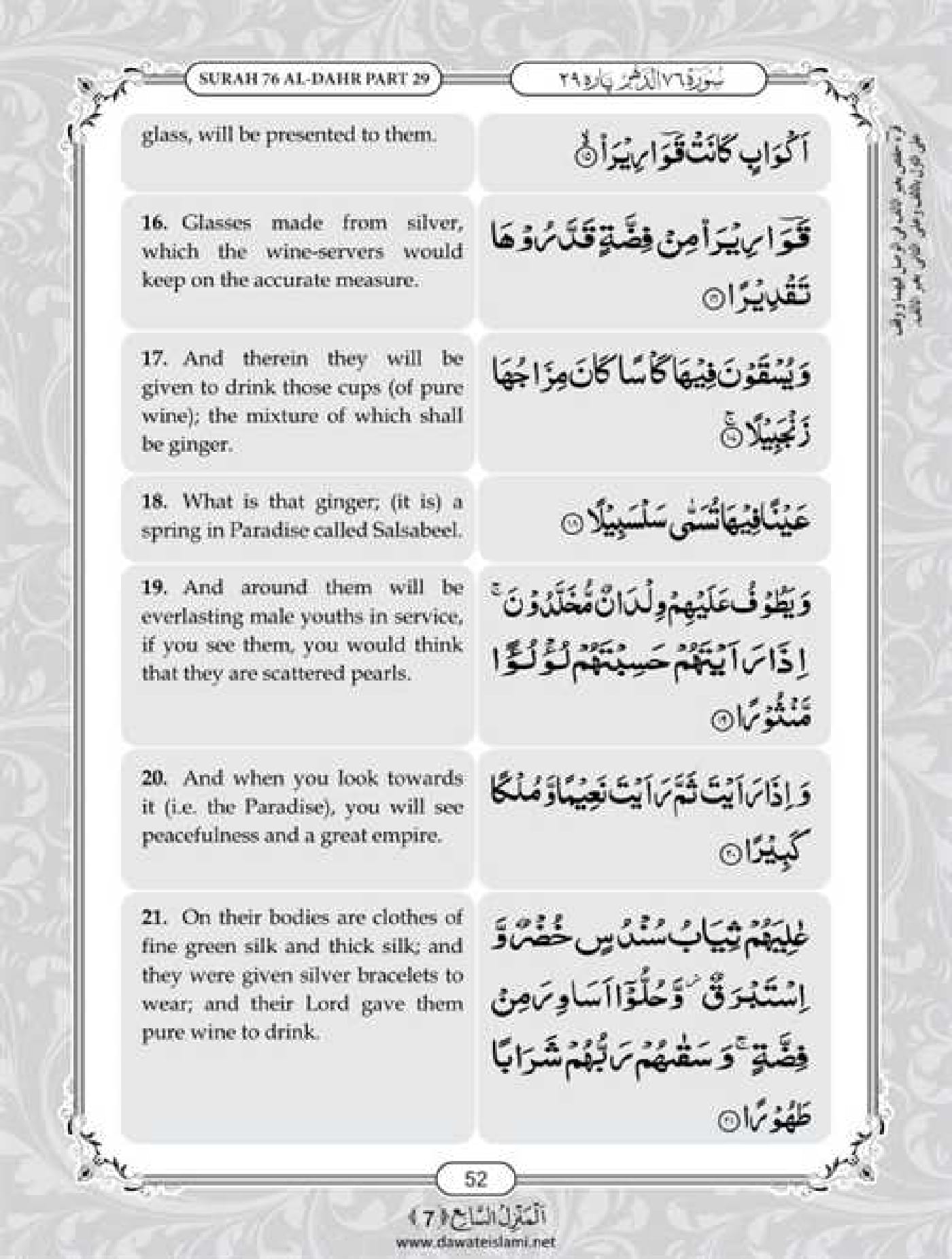 Surah Insan English PDF - Online Download English Translation PDF