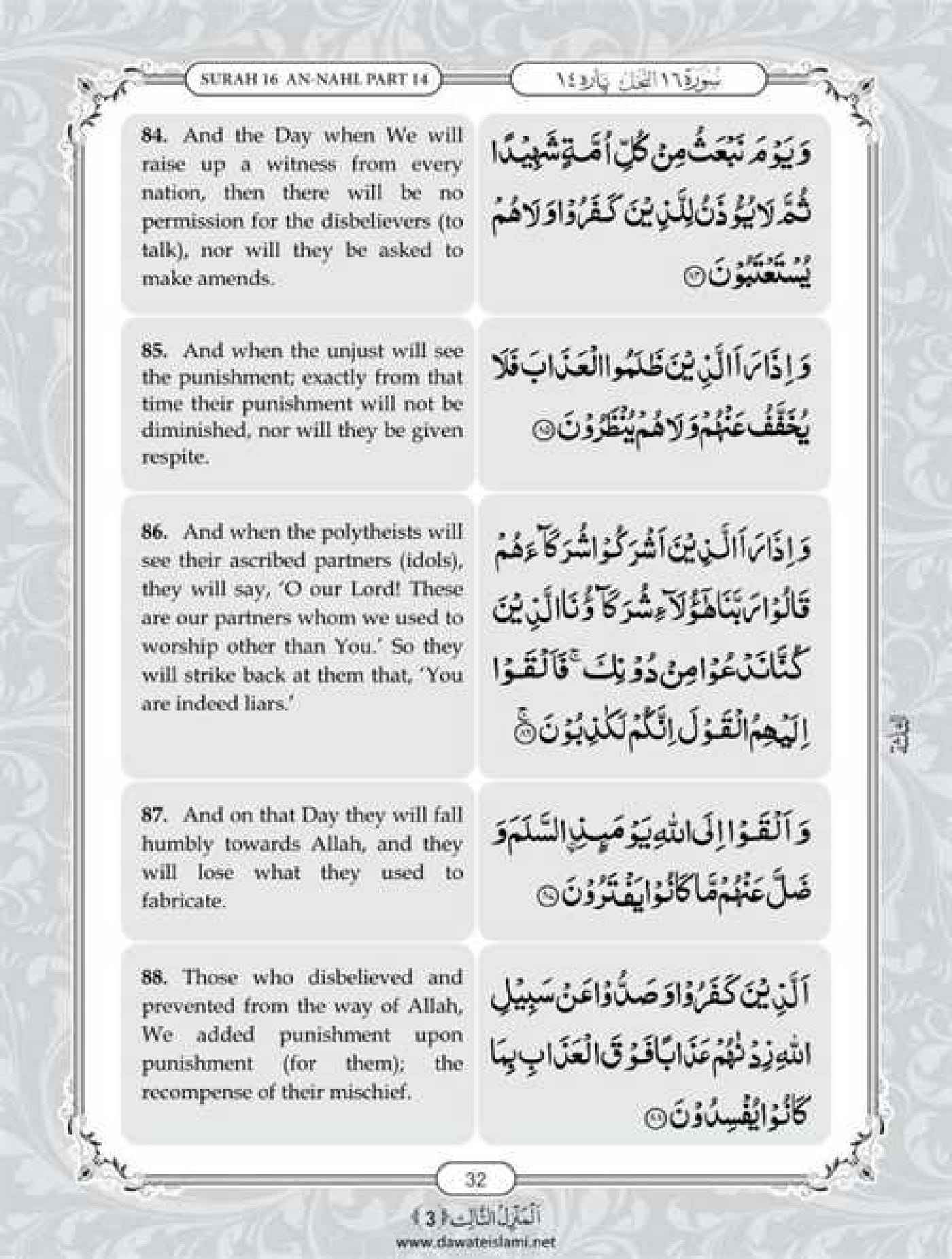 Surah Nahl English PDF - Online Download English Translation PDF