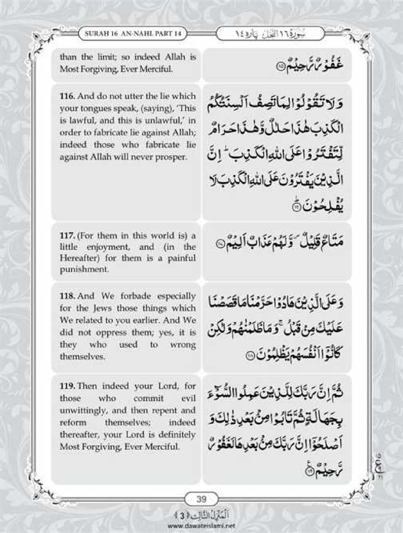 Surah Nahl English PDF - Online Download English Translation PDF