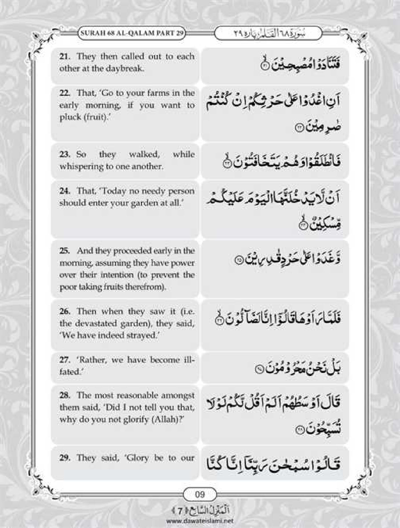 Surah Qalam English PDF - Online Download English Translation PDF