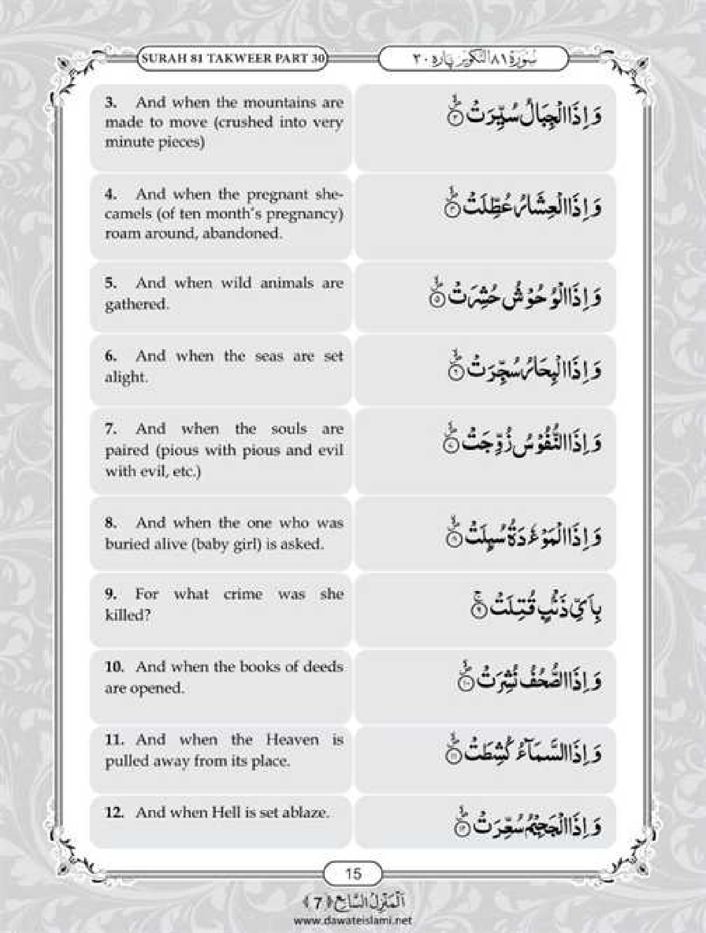 Surah Takwir English Pdf Online Download English Translation Pdf