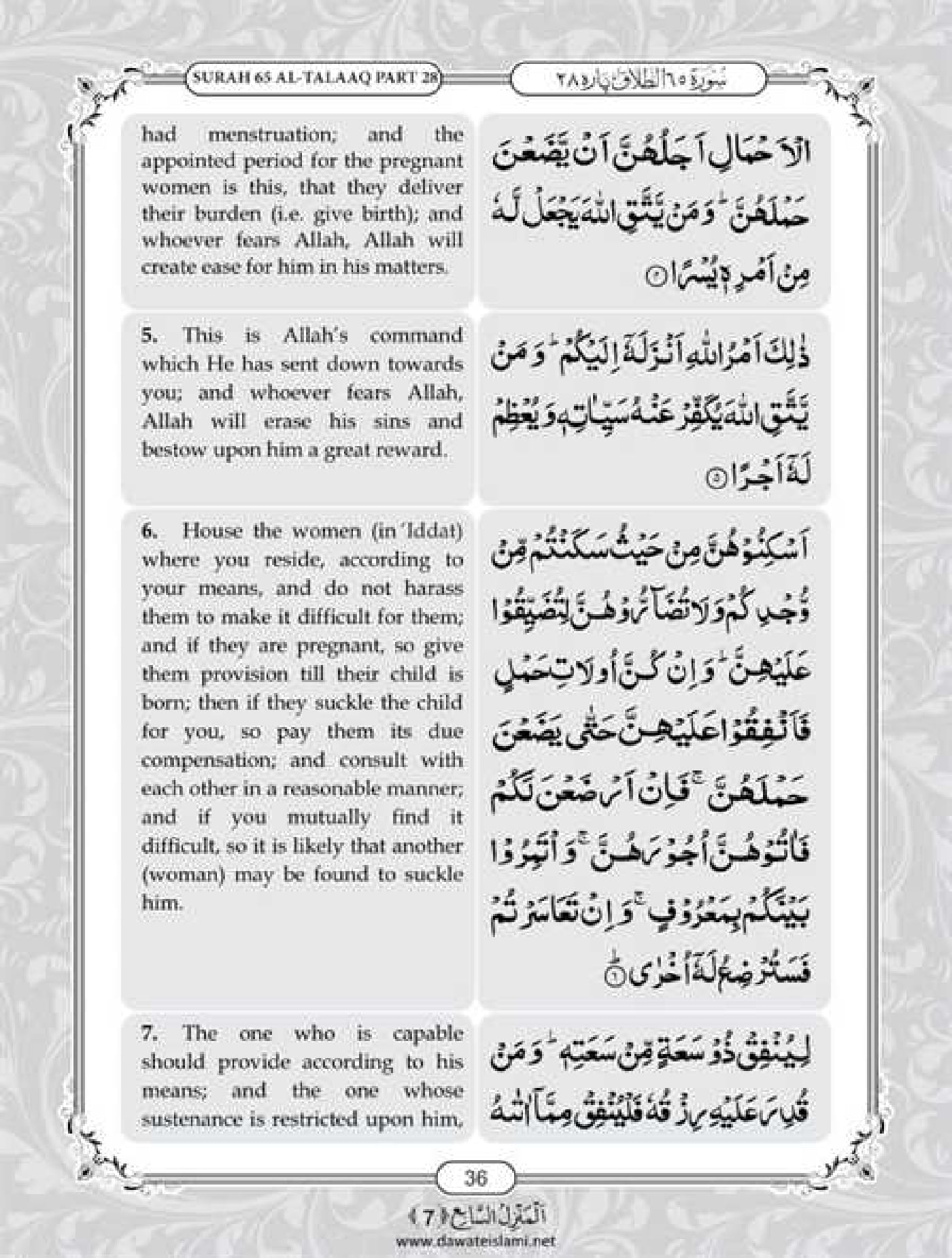 Surah Talaq English PDF - Online Download English Translation PDF