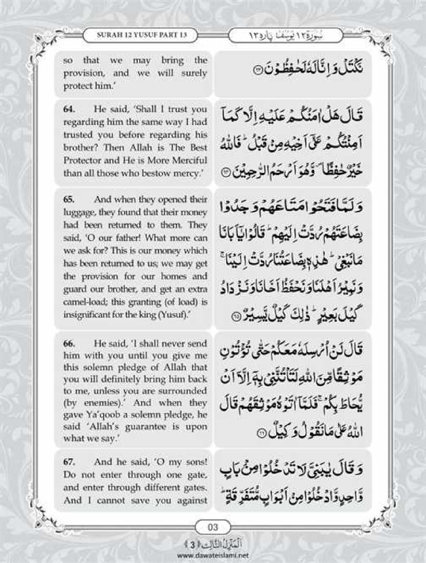 Surah Yusuf English PDF - Online Download English Translation PDF