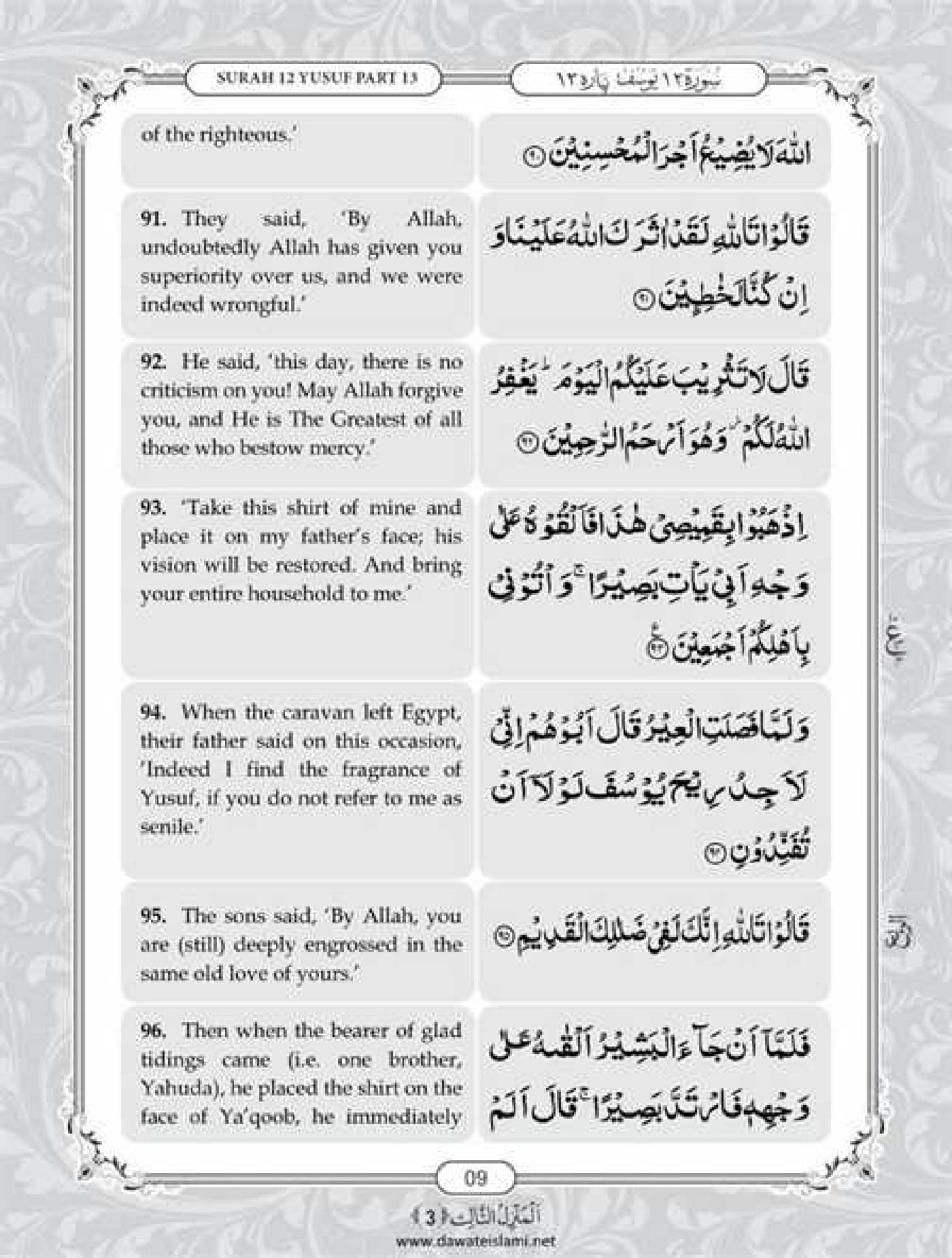 Surah Yusuf English PDF - Online Download English Translation PDF