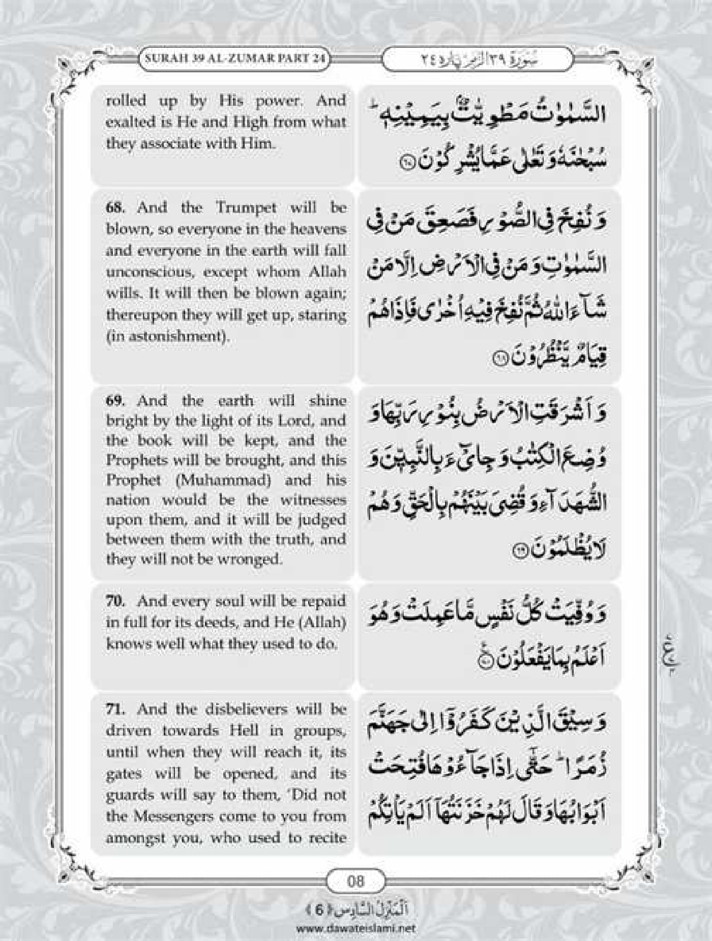 Surah Zumar English PDF - Online Download English Translation PDF