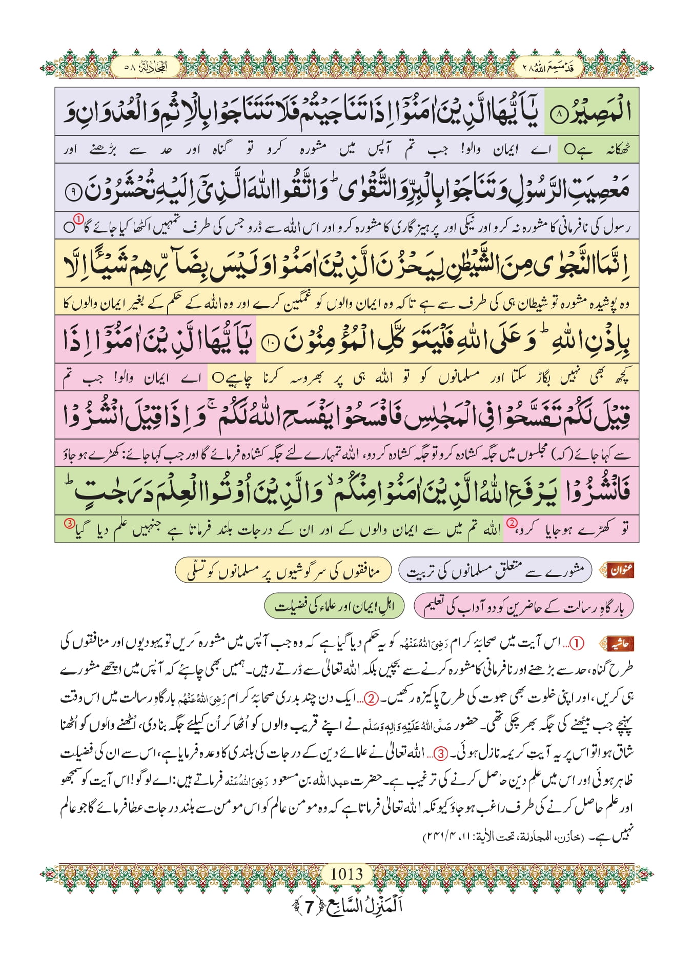 Surah Mujadila Urdu PDF - Online Download Urdu Translation PDF