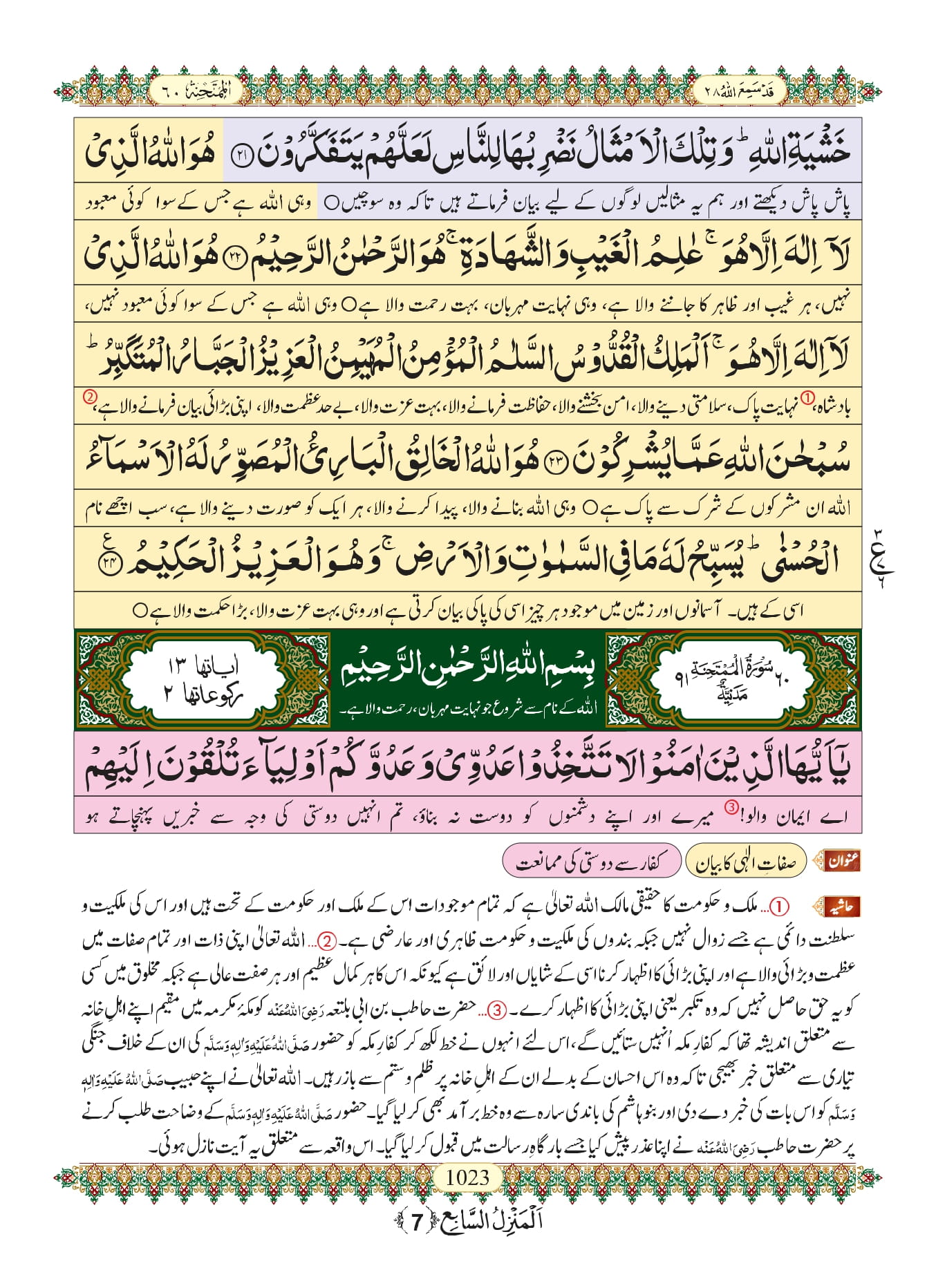Surah Mumtahanah 1
