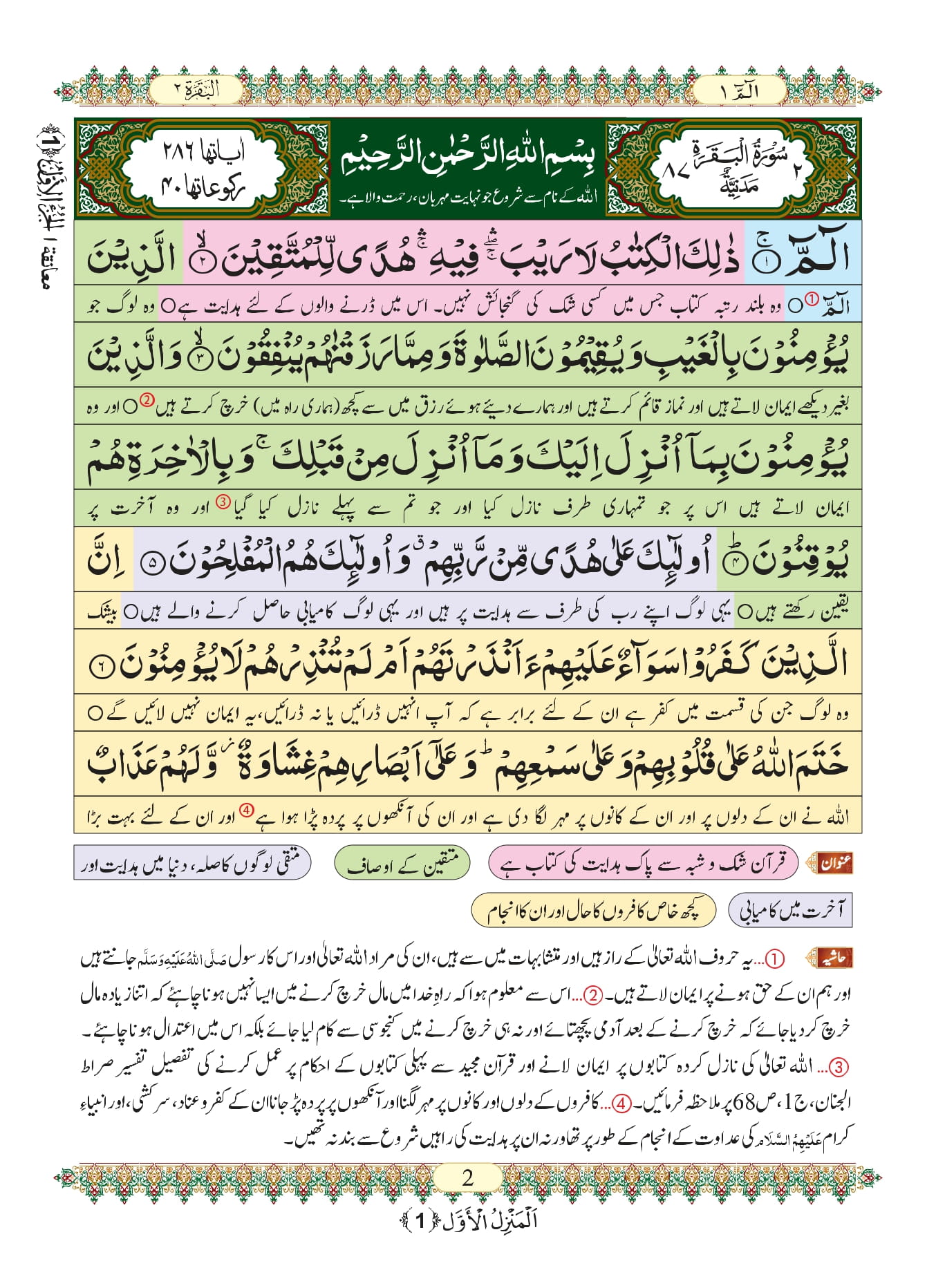 surah al baqarah arabic text with urdu translation