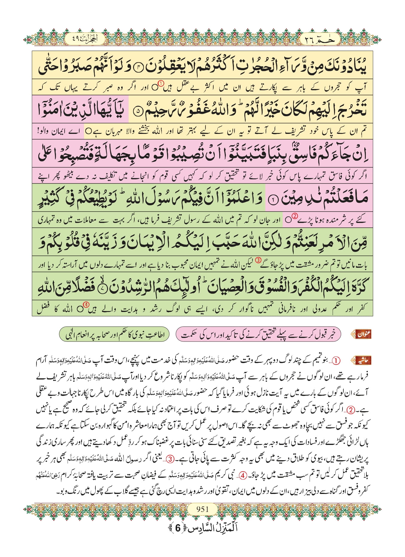 surah hujurat ayat 5 urdu translation