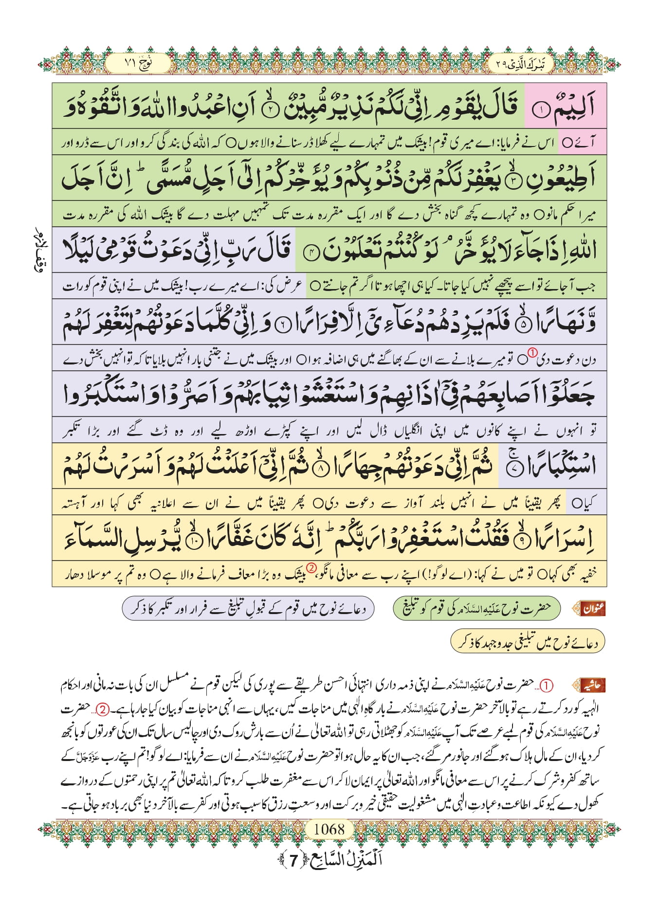 Surah Nooh Urdu PDF - Online Download Urdu Translation PDF