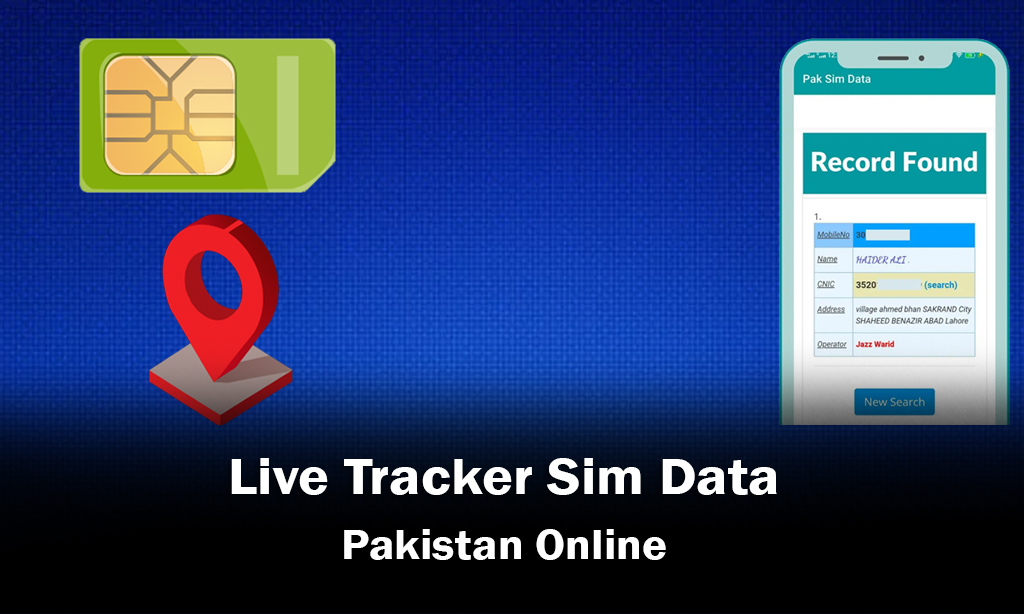 Live Tracker Sim Data Pakistan Online New Data