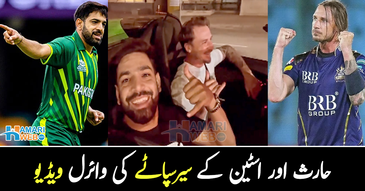 اسپیڈ گنز کے امریکا میں سیرسپاٹے ۔۔ حارث رؤف اور ڈیل اسٹین کی وائرل ویڈیو 