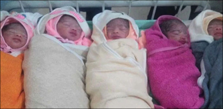 خاتون کے ہاں ایک ساتھ 5 بچوں کی پیدائش۔۔۔ بچے اب کس حال میں ہیں؟