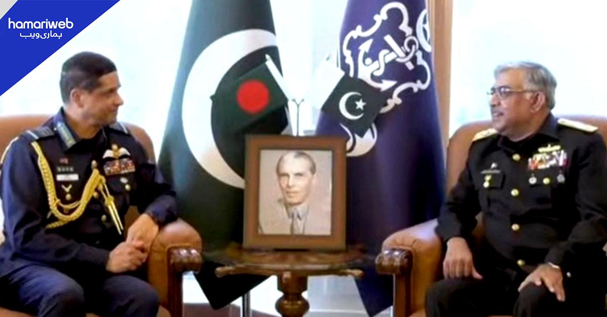 بنگلا دیش ایئر چیف کا نیول ہیڈکوارٹر کا دورہ، دوطرفہ دفاعی تعلقات مضبوط کرنے پر زور