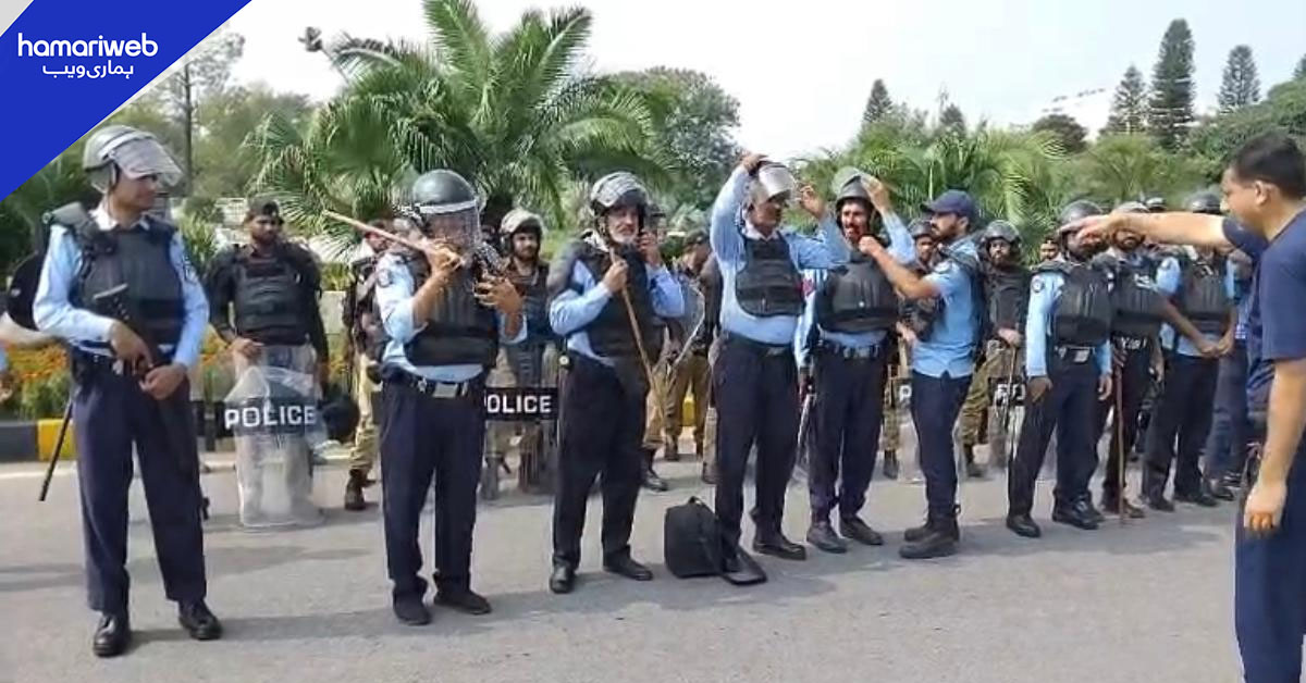 وزیراعظم ہاؤس کے باہر پولیس کی بھاری نفری تعینات، ریڈ زون میں سیکیورٹی ہائی الرٹ