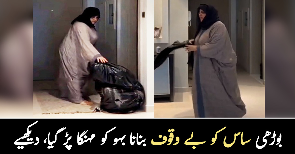 بے چاری بوڑھی ساس چیخ اٹھی ۔۔ اپنی اس کو بے وقوف بنانے والی بہو کے ساتھ کیا ہوا؟ دیکھیے