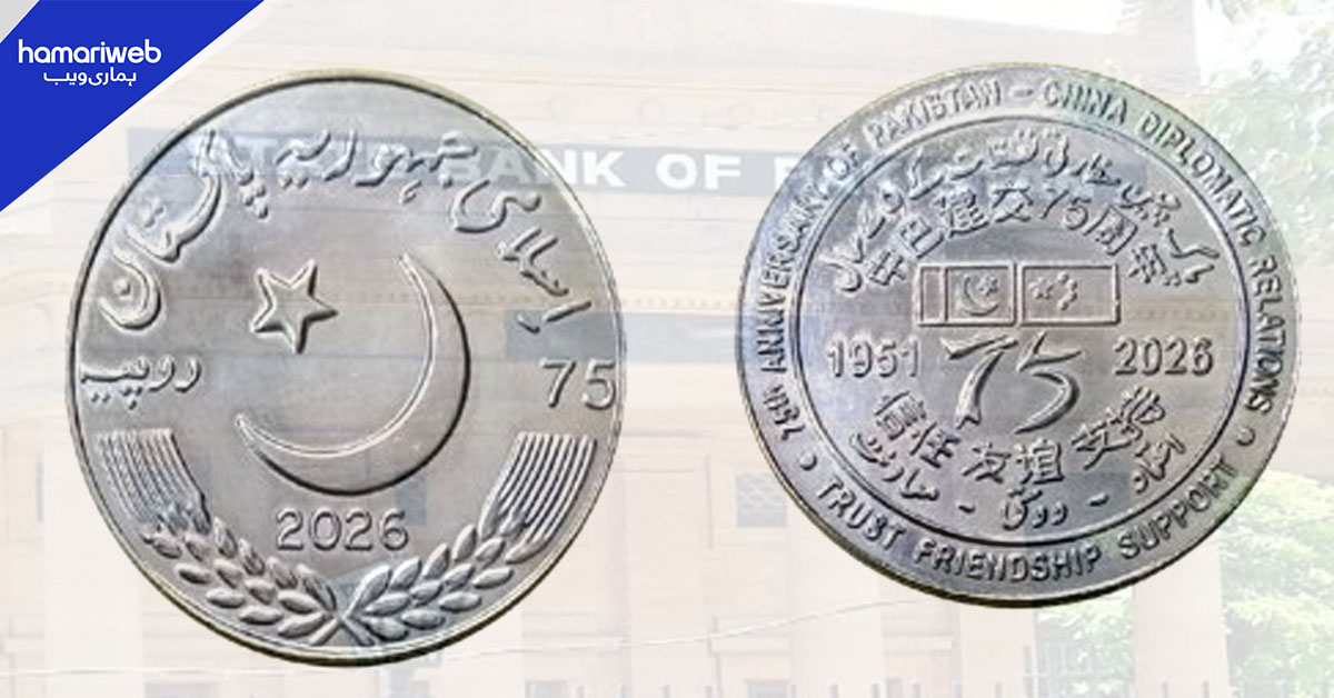 پاک چین سفارتی تعلقات کی 75 ویں سالگرہ، اسٹیٹ بینک کا یادگاری سکہ جاری 