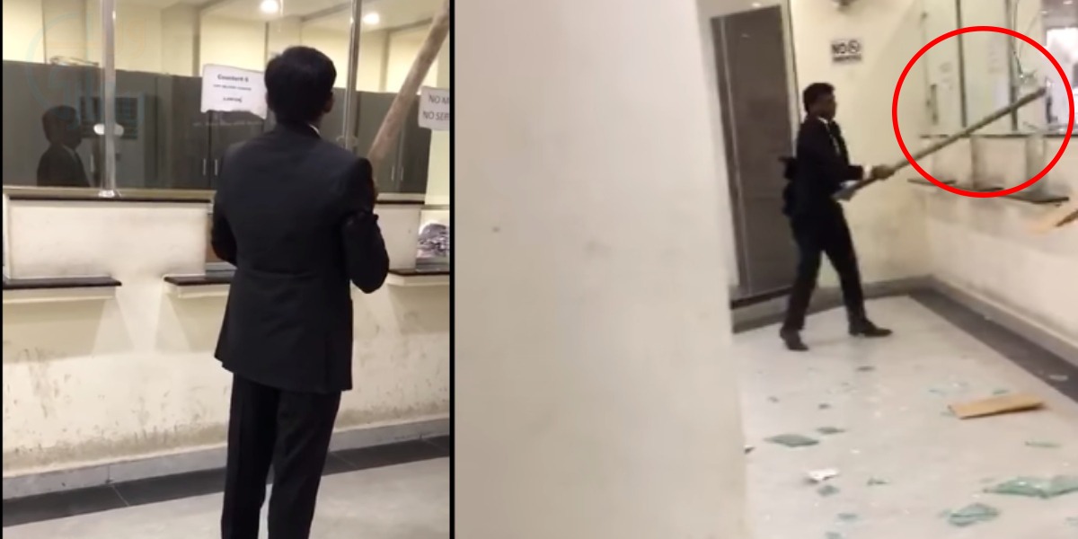 اس وکیل نے ڈنڈے سے عدالتی دفتر کے سارے شیشے کیوں توڑ دیے؟