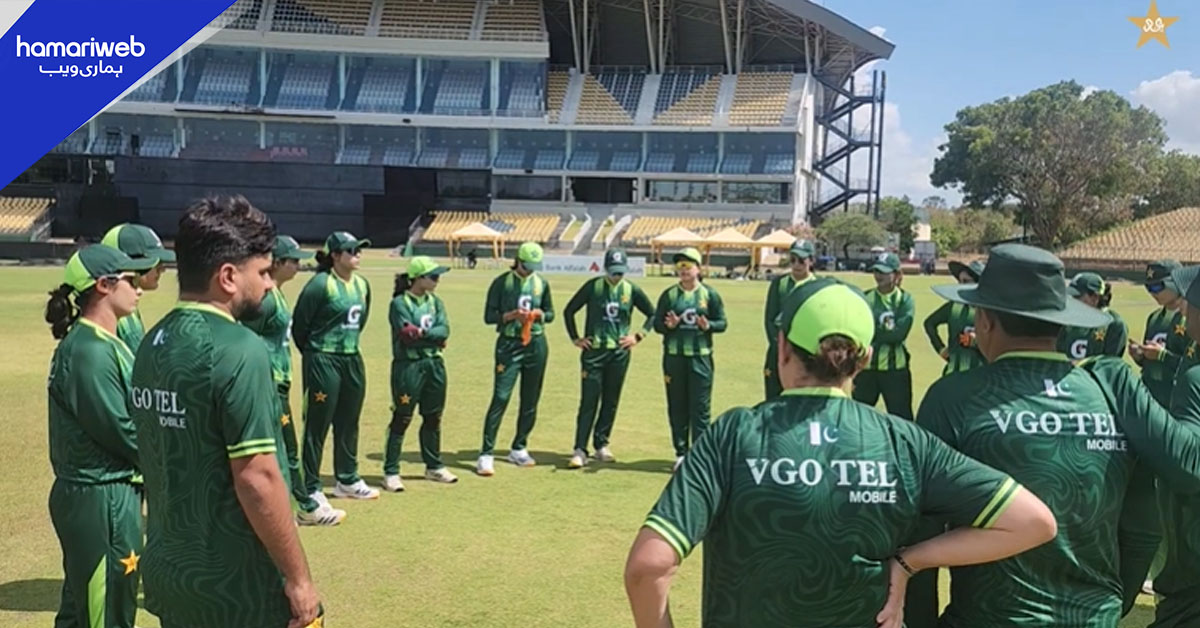 پاکستان ویمن ٹیم کا ہمبنٹوٹا میں ٹریننگ سیشن، سیریز کے فیصلہ کن ون ڈے کی تیاریاں شروع